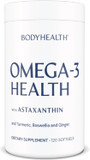 Bodyhealth Omega 3 Health (120 Soft Gels), Fish Oil Supplement, Heart Health, Brain Health, Fish Oil Pills, Omega 3 Fatty Acid Supplements, Omega 3 Fish Oil Vitamins, 2 Month Supply