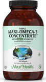 Maxi Health Triple Omega-3 Concentrate - Fish Oil - "1000 Iu" Vitamin D3 (190 Capsules)