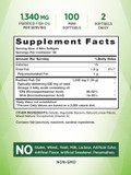 Mini Fish Oil Omega 3 | 1340 Mg | 100 Softgels | Burpless Lemon Flavor Pills | Non-Gmo & Gluten Free Supplement | By Nature'S Truth
