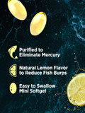 Mini Fish Oil Omega 3 | 1340 Mg | 100 Softgels | Burpless Lemon Flavor Pills | Non-Gmo & Gluten Free Supplement | By Nature'S Truth