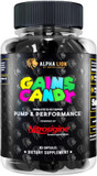 Alpha Lion Gains Candy, Supplement Pills For Muscle Pump & Blood Flow, Nitric Oxide Booster, Supports Mental Focus, Use Daily To Upgrade Workout Performance, 63 Capsules (Nitrosigine) Alpha Lion Gains Candy, Supplement Pills For Muscle Pump & Blood Flow, Nitric Oxide Booster, Supports Mental Focus, Use Daily To Upgrade Workout Performance, 63 Capsules (Nitrosigine)