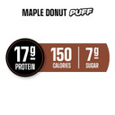 Built Puffs Bars, 12 Count Protein Bar - High Protein Energy Bars, Collagen, Gluten Free, Chocolate Covered, Low Carb, Low Calorie, Low Sugar, Delicious Protein, Healthy Snack (Maple Donut)