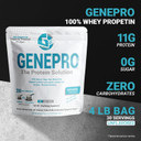 Genepro Unflavored Protein Powder - New Formula - Lactose-Free, Gluten-Free, & Non-Gmo Whey Isolate Supplement Shake (3Rd Generation, 30 Servings)