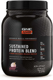 Gnc Amp Sustained Protein Blend | Targeted Muscle Building And Exercise Formula | 4 Protein Sources With Rapid & Sustained Release | Gluten Free | Strawberry Milkshake | 28 Servings