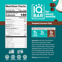 Iqbar Brain And Body Plant Protein Bars - Toasted Coconut Chip - 24 Count, Low Carb, High Fiber, Gluten Free, Vegan Snacks - Low Sugar Keto Energy Bar Iqbar Brain And Body Plant Protein Bars - Toasted Coconut Chip - 24 Count, Low Carb, High Fiber, Gluten Free, Vegan Snacks - Low Sugar Keto Energy Bar
