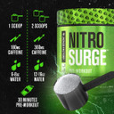Jacked Factory Nitrosurge Pre Workout Supplement - Endless Energy, Instant Strength Gains, Clear Focus And Intense Pumps - No Booster & Powerful Preworkout Energy Powder - 30 Servings, Black Cherry