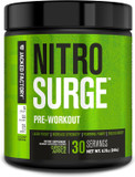 Jacked Factory Nitrosurge Pre Workout Supplement - Endless Energy, Instant Strength Gains, Clear Focus, Intense Pumps - Nitric Oxide Booster & Powerful Preworkout Energy Powder - 30 Servings, Grape