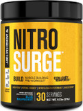 Jacked Factory Nitrosurge Build Pre Workout With Creatine For Muscle Building - Con Cret Creatine Powder & Elevatp For Intense Energy, Powerful Pump, & Endless Endurance - 30 Servings, Blue Raspberry