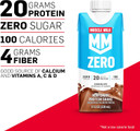 Muscle Milk Zero Protein Shake, Chocolate, 11 Fl Oz Carton, 12 Pack, 20G Protein, Zero Sugar, 100 Calories, Calcium, Vitamins A, C & D, 4G Fiber, Energizing Snack, Workout Recovery, Packaging May Vary,11 Fl Oz (Pack Of 12)