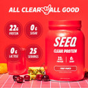 Seeq Clear Whey Isolate Protein Powder, Fruit Punch, 25 Servings, 22G Protein Per Serving, Sugar-Free, Keto-Friendly, Soy-Free Clear Protein Powder, Juice-Like Protein