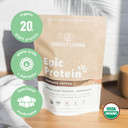 Sprout Living, Epic Protein, Plant Based Protein & Superfoods Powder, Complete Coffee | 20 Grams Organic Protein Powder, Adaptogens, Mushrooms, Vegan, Non-Gmo, Gluten Free (1 Pound, 12 Servings)