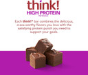 Think! Protein Bars, High Protein Snacks, Gluten Free, Kosher Friendly, Chocolate Fudge, Nutrition Bars, 2.1 Oz Per Bar, 10 Count (Packaging May Vary)