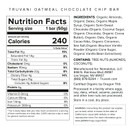 Truvani Plant Based Snack Bars | 6G Protein | 12 Pack Oatmeal Chocolate Chip | Organic | Vegan | The Only Bar | Dairy, Soy, And Gluten Free | Individually Wrapped