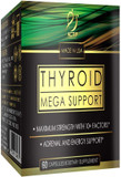 Actif Thyroid Mega Support - Maximum Strength With 10+ Thyroid Factors - Supports Energy, Metabolism, Adrenal Fatigue & Stress Response - Non Gmo, 1 Month Supply, Made In Usa