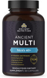 Multivitamin For Men By Ancient Nutrition, Ancient Multi Men'S 40+ Once Daily Vitamin Supplement 90 Ct, Vitamin A, Vitamin B And Vitamin K2, Supports Immune System, Paleo And Keto Friendly