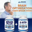 Arazo Nutrition Premium Brain Function Supplement  Memory, Focus, Clarity  Nootropic Booster With Dmae, Bacopa Monnieri, L-Glutamine, Multi Vitamins, Multi Minerals