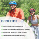 Respiratory & Immune Lung Support Supplement With Quercetin, Vitamin D & Cordyceps, Helps Soothe Respiratory Tissues While Loosening Mucus, Lung Health Vitamins For Women & Men, 60 Capsules