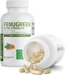 Bronson Fenugreek Seed Powder Capsules Extra Strength, Trigonella Foenum-Graecum, Non-Gmo, Soy-Free, Vegetarian, 150 Capsules