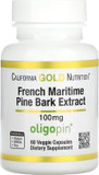 California Gold Nutrition French Maritime Pine Bark Extract, Oligopin, 100 Mg, 60 Veggie Capsules