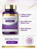Carlyle Probiotic For Women & Men'S Digestive Health | 1 Billion Cfu | 180 Quick Release Capsules | 1 Lactobacillus Pill A Day | Non-Gmo & Gluten Free