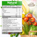 Country Farms Super Greens Natural Flavor, 50 Organic Super Foods, Usda Organic Drink Mix, Fruits, Vegetables, Super Greens, Mushrooms & Probiotics, Supports Energy, 60 Servings, 900G