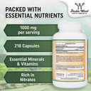 Beet Root Powder Capsules (Organic And Vegan) (210 Count, 1,000Mg Per Serving) - Super Food From Beets With High Nitrate For Overall Health Support By Double Wood