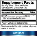 Douglas Laboratories Dhea 25 Mg Dissolvable Tablets | Supports Immune Health, Brain, Bones, Metabolism And Lean Body Mass* | 60 Tablets