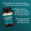 Dr. Mercola L-Glycine Dietary Supplement, 1,000 Mg Per Serving, 90 Servings (180 Capsules), Mitochondrial Function, Non Gmo, Soy Free, Gluten Free