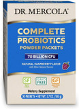 Dr. Mercola Complete Probiotics Powder Packets, 30 Servings (30 Packets), 70 Billion Cfu, Natural Raspberry Flavor, Dietary Supplement, Digestive & Immune Support, Non-Gmo