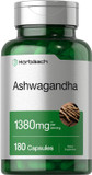 Horbaach Ashwagandha Root Extract Supplement 1380Mg | 180 Capsules | Non-Gmo, Gluten Free