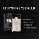 Jacked Factory Vita Xt Performance Vitamin Powder - Daily Multivitamin Powder For Men With Ksm-66 Ashwagandha, Prebiotic Fiber, Vitamin A, C, D, K, B6, B12, & More - Strawberry Lemonade, 30Sv