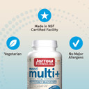 Jarrow Formulas Multi+ Mood Multivitamins For Occasional Stress Resistance, 60 Tablets, 30 Day Supply