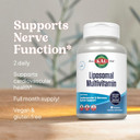 Kal Liposomal Multivitamin - High Potency Liposomal Vitamin C, D-3, And More - Men And Women Multivitamin For Cardiovascular And Nervous System Support - 30 Servings, 60 Vegcaps