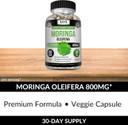 Kaya Naturals Moringa Leaf Extract - Complete Greens Superfood Supplement - Pure Miracle Tree Moringa - Boost Energy Naturally - Nutrient Dense Vitamins For Adult - 60 Veggie Count
