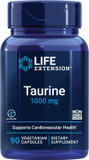 Life Extension Taurine, Pure Taurine Amino Acid Supplement, Heart, Liver And Brain Health, Longevity, Muscle And Exercise, 1000 Mg Dose, Non-Gmo, Gluten-Free, Vegetarian, 90 Vegetarian Capsules