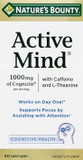 Nature'S Bounty Active Mind, Supports Focus By Assisting With Attention, Cognizin 1000Mg, 60 Coated Caplets