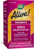 Nature'S Way Alive! Women'S Daily Ultra Multivitamin, High Potency Formula, Promotes Energy Metabolism And Muscle Function*, With Methylated B12, 60 Tablets (Packaging May Vary)
