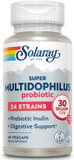 Solaray Super Multidophilus 24 Strain Probiotic | 30 Billion Cfu | Healthy Gut Support | 30 Serv | 60 Enteric Vegcaps