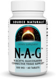 Source Naturals N-A-G N-Acetyl Glucosamine For Joint Support And Intestinal Lining* - 500 Mg - 60 Tablets