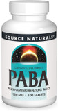 Source Naturals Paba - Para-Amino Benzoic Acid, 100 Mg Dietary Supplement - 100 Tablets