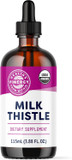 Vimergy Usda Organic Milk Thistle Extract, 57 Servings  Healthy Liver Support Supplement Drops  Liquid Milk Thistle Tincture  No Alcohol Added - Non-Gmo, Vegan & Paleo (115 Ml)