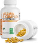 Bronson Vitamin B Complex With Vitamin C - Immune Health, Energy Support & Nervous System Support - Non-Gmo, 120 Vegetarian Capsules