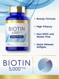 Carlyle Biotin 5000Mcg Softgels | 200 Count | Vitamins For Hair Skin And Nails | Non-Gmo, Gluten Free Supplement