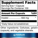 Douglas Laboratories Inositol (650 Mg) | Supports Neurological Health, Behavior Stability, And Ovarian Function | 100 Capsules