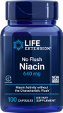 Life Extension No Flush Niacin, B3 For Heart Health, Cholesterol & Energy Support, Non-Gmo, Gluten-Free, 100 Capsules