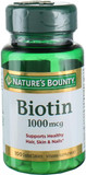 Nature'S Bounty Biotin 1000 Mcg Tablets 100 Count (Pack Of 3)