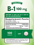Nature'S Truth Vitamin B1 100Mg (Thiamine) | 100 Count | Vegetarian, Non-Gmo & Gluten Free Supplement