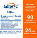 Ester-C 500 Mg 24 Hour Vitamin C Tablets For Immune Support, Vitamin C Supplement, 90 Count