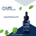 Life Extension Liquid Vitamin D3 (Mint)  Bone, Brain And Immune Support In Liquid Form  Non-Gmo  Gluten-Free  50 Mcg (2000 Iu) 1 Fl. Oz (29.57 Ml)