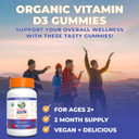 Maryruth Organics Vitamin D3 Gummies | 1000 Iu | Usda Organic | Immune Support| Bone Health | Muscle Function | For Adults & Kids Ages 2+ | Vegan | Gluten Free | 2 Month Supply | 60 Count